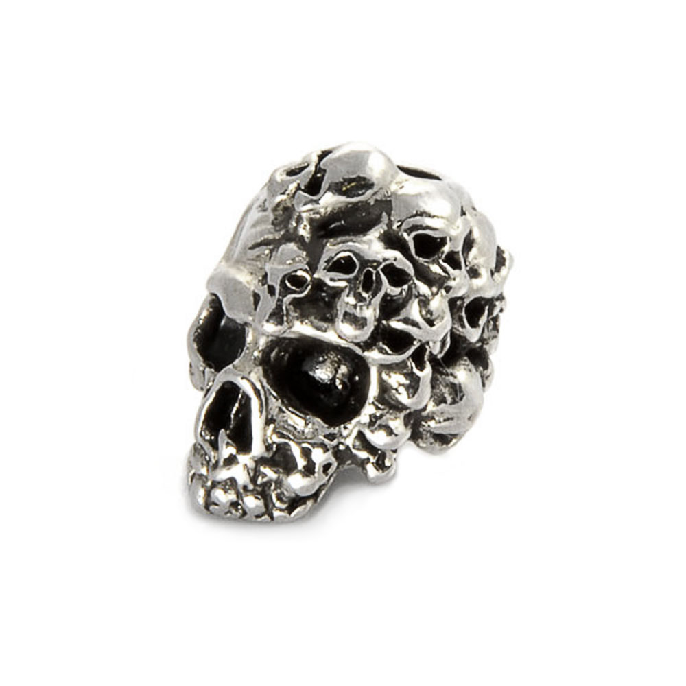 Zierperle Totenkopf (Skull) mit Halteöse "skull of skulls"