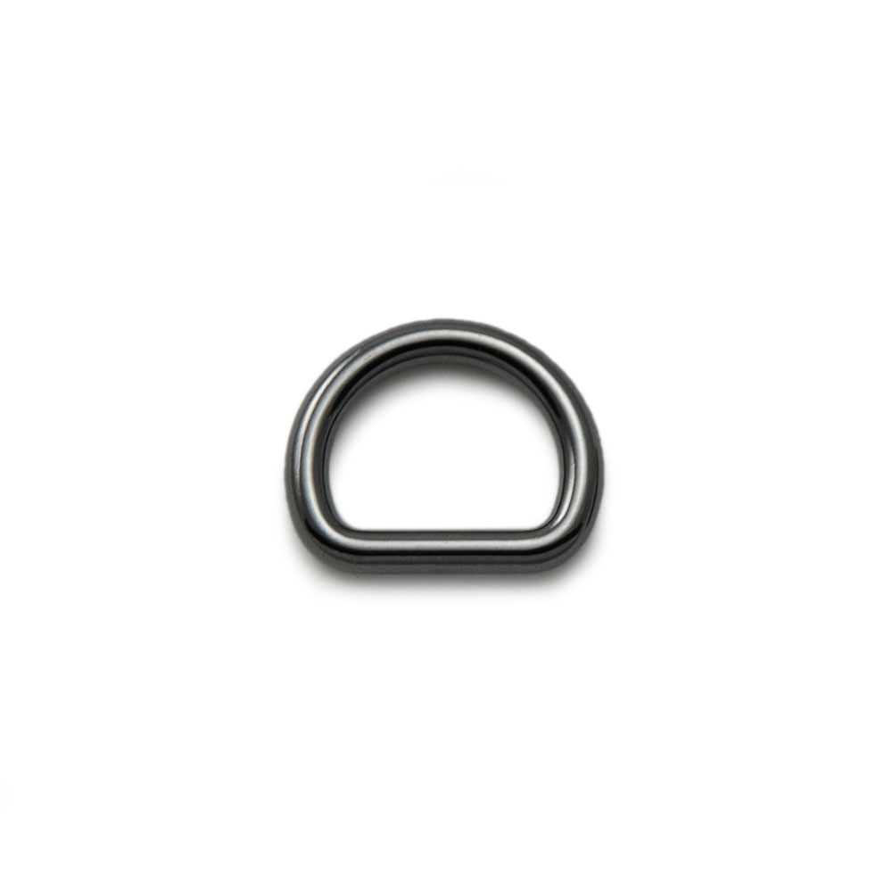 D-Ringe aus rostfreiem Nickelstahl ohne Schweißnaht 18mm x 15mm schwarz