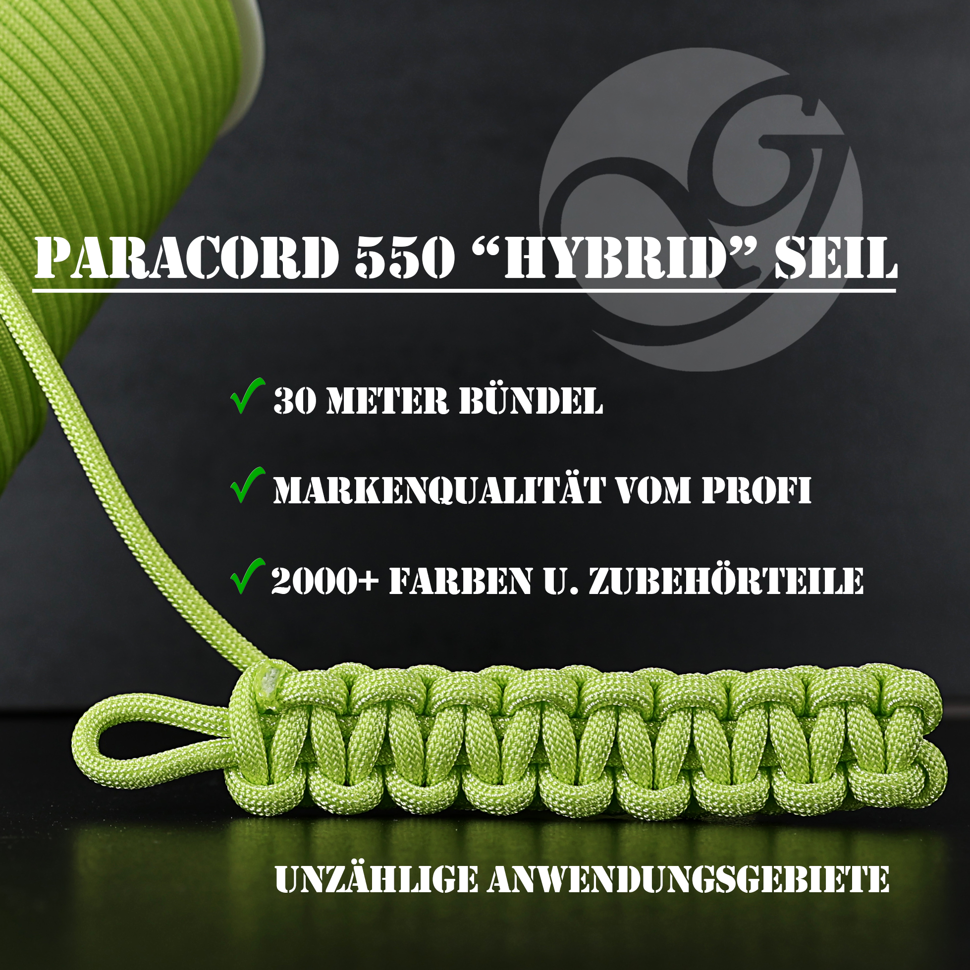Paracord 550 Seil / Typ III "Sprinkle" / Gum