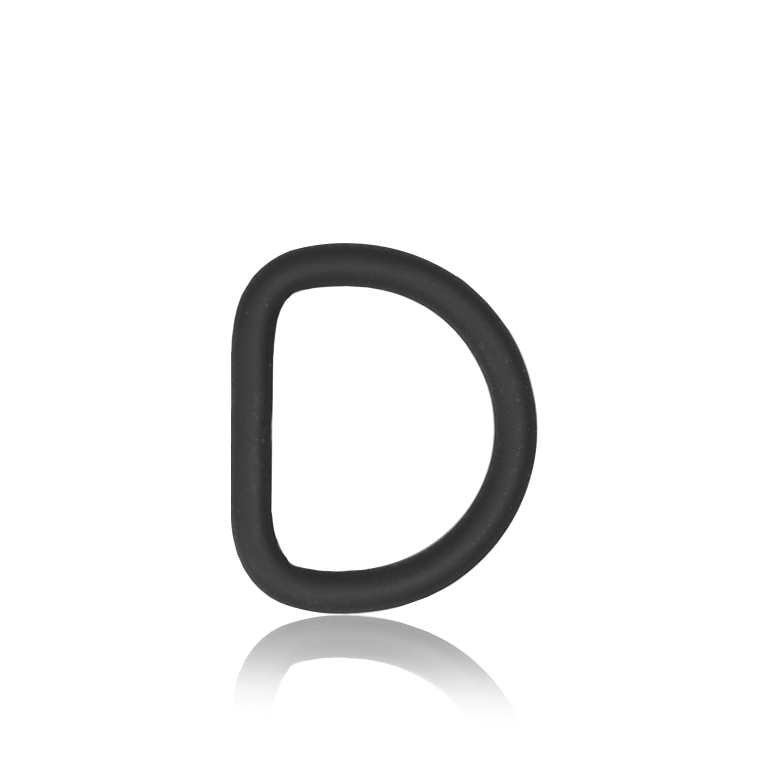 D-Ring mit Silikonbeschichtung, 20mm Schwarz