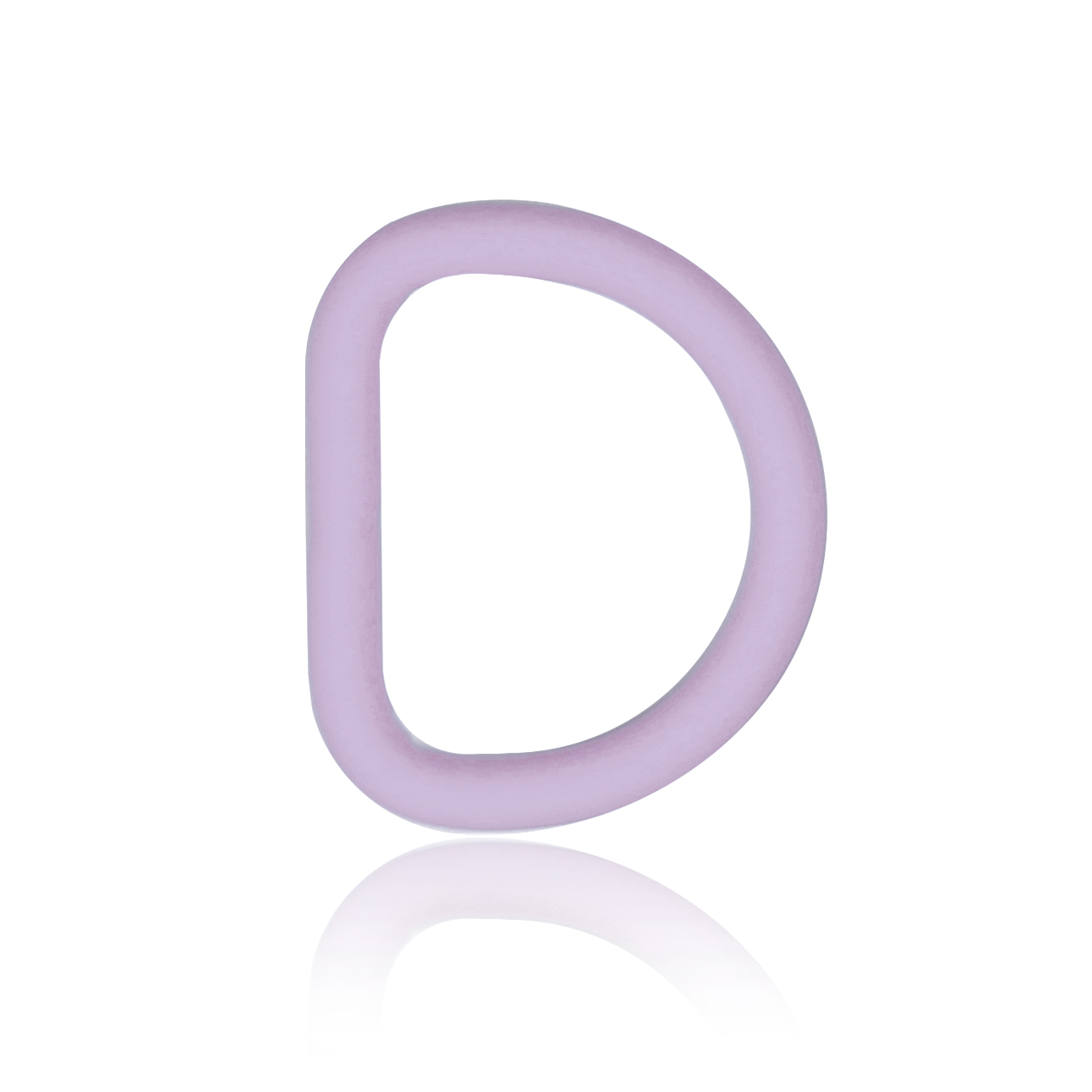 D-Ring mit Silikonbeschichtung, 25mm Pastell-Flieder
