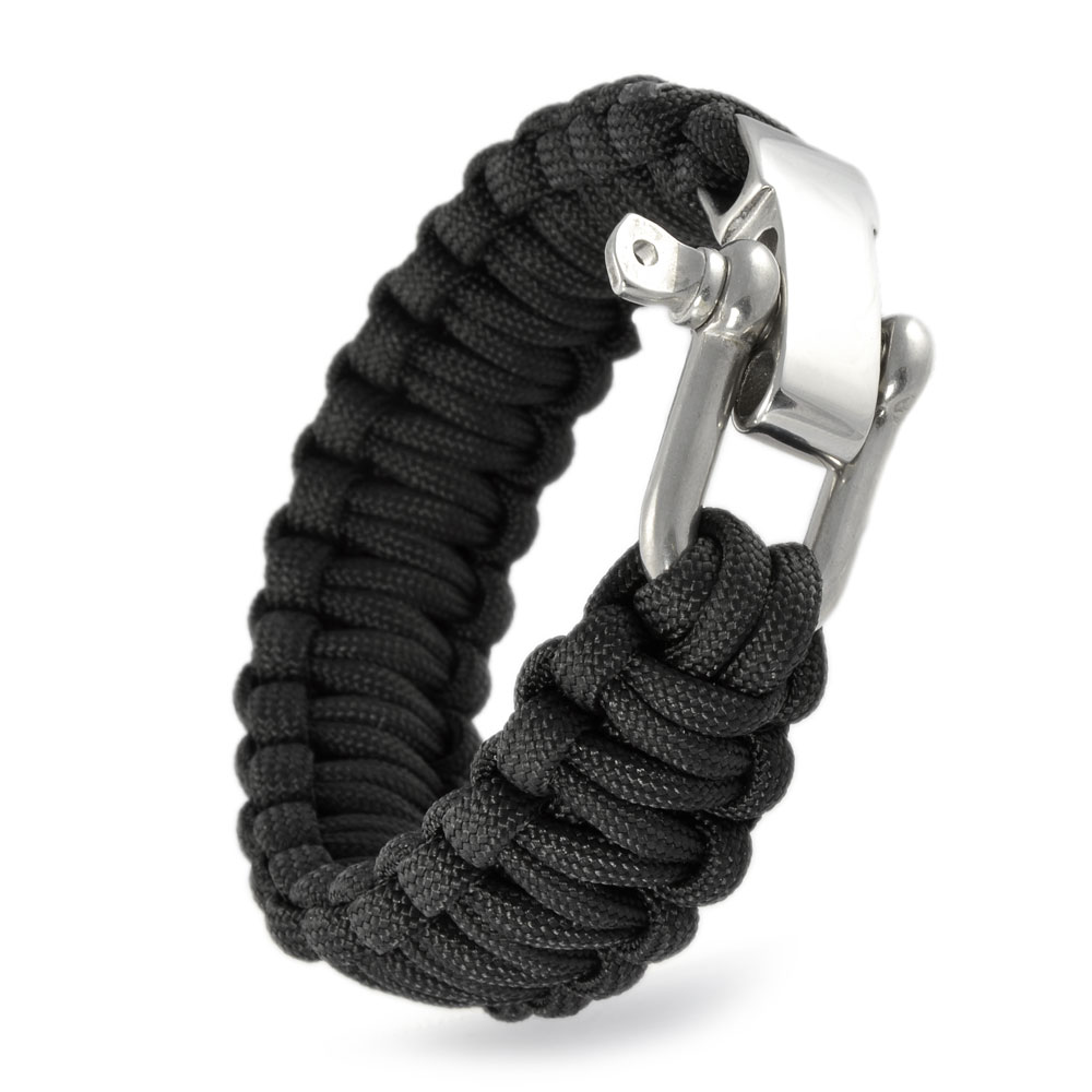 Paracord Armband handgeflochten verstellbarer Metallschäkel "adjustable shackle cobra"
