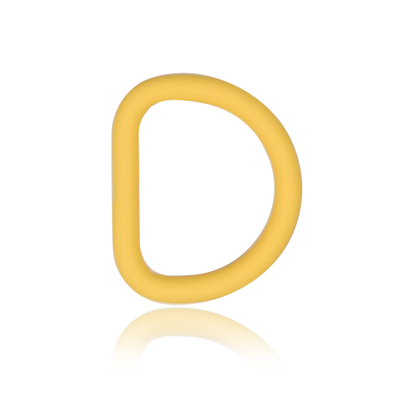 D-Ring mit Silikonbeschichtung, 25mm Senfgelb