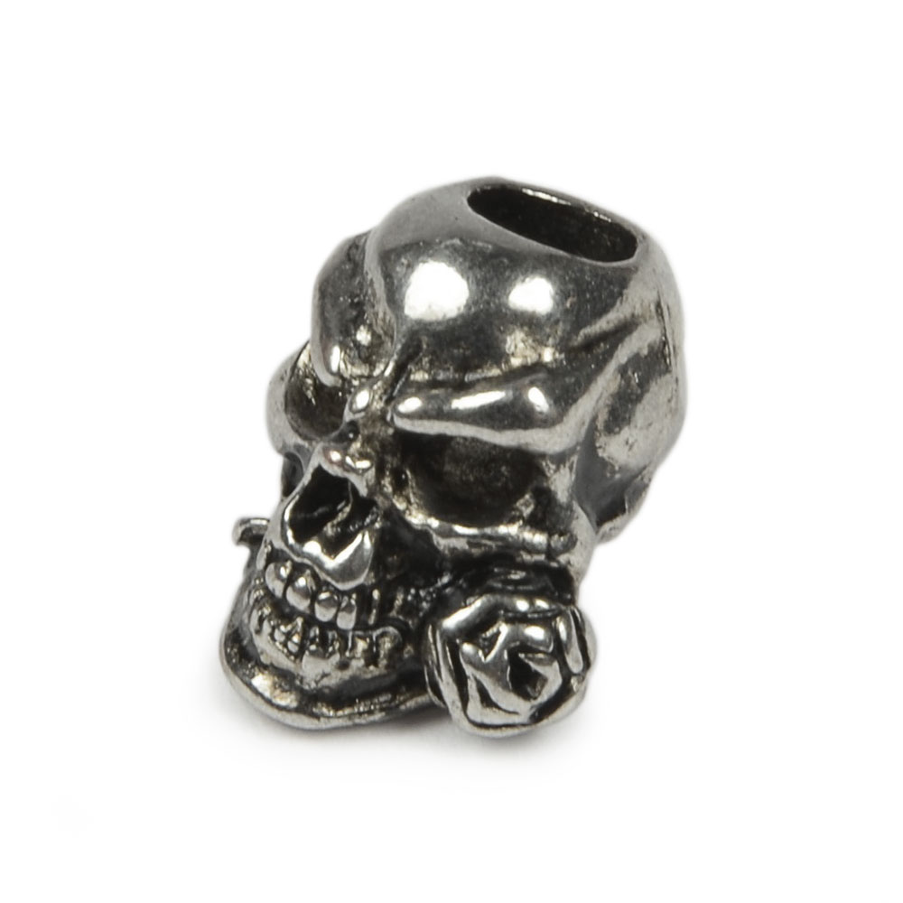 Zierperle Totenkopf (Skull) mit Halteöse "rose skull"