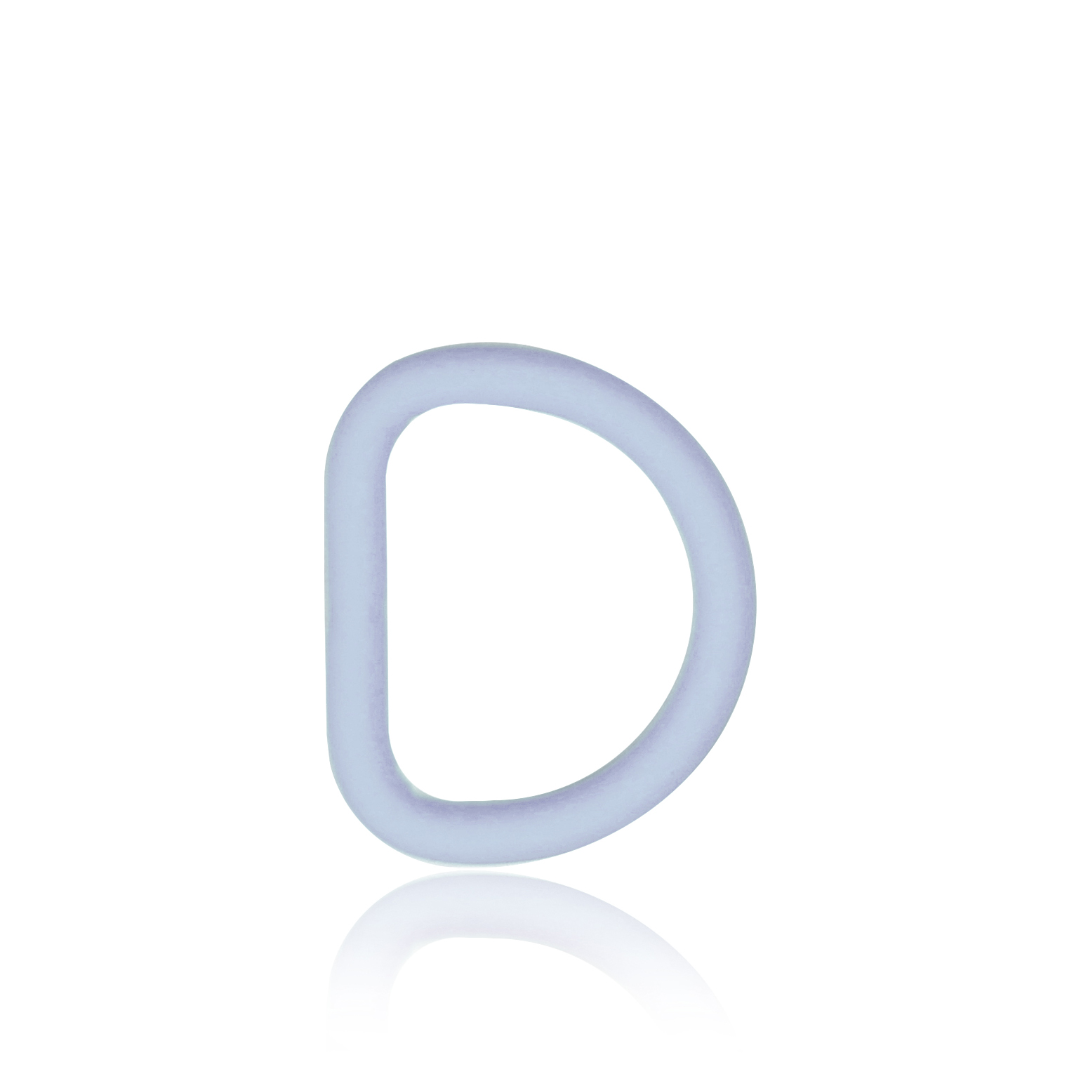 D-Ring mit Silikonbeschichtung, 20mm Pastell-Blau