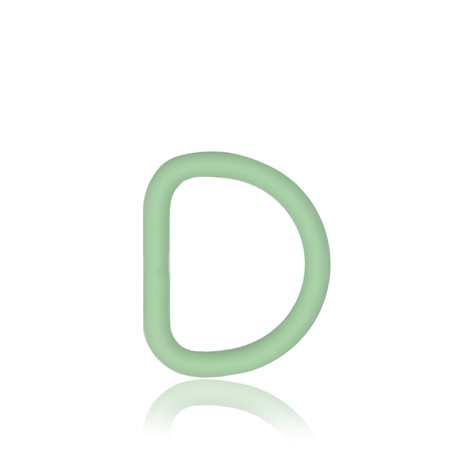 D-Ring mit Silikonbeschichtung, 20mm Pastell-Grün
