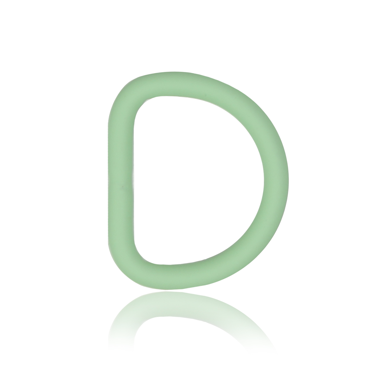 D-Ring mit Silikonbeschichtung, 25mm Pastell-Grün