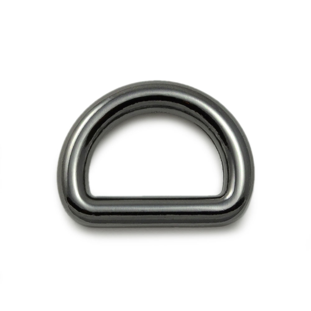 D-Ringe aus rostfreiem Nickelstahl ohne Schweißnaht 3cm x 2,3cm, schwarz