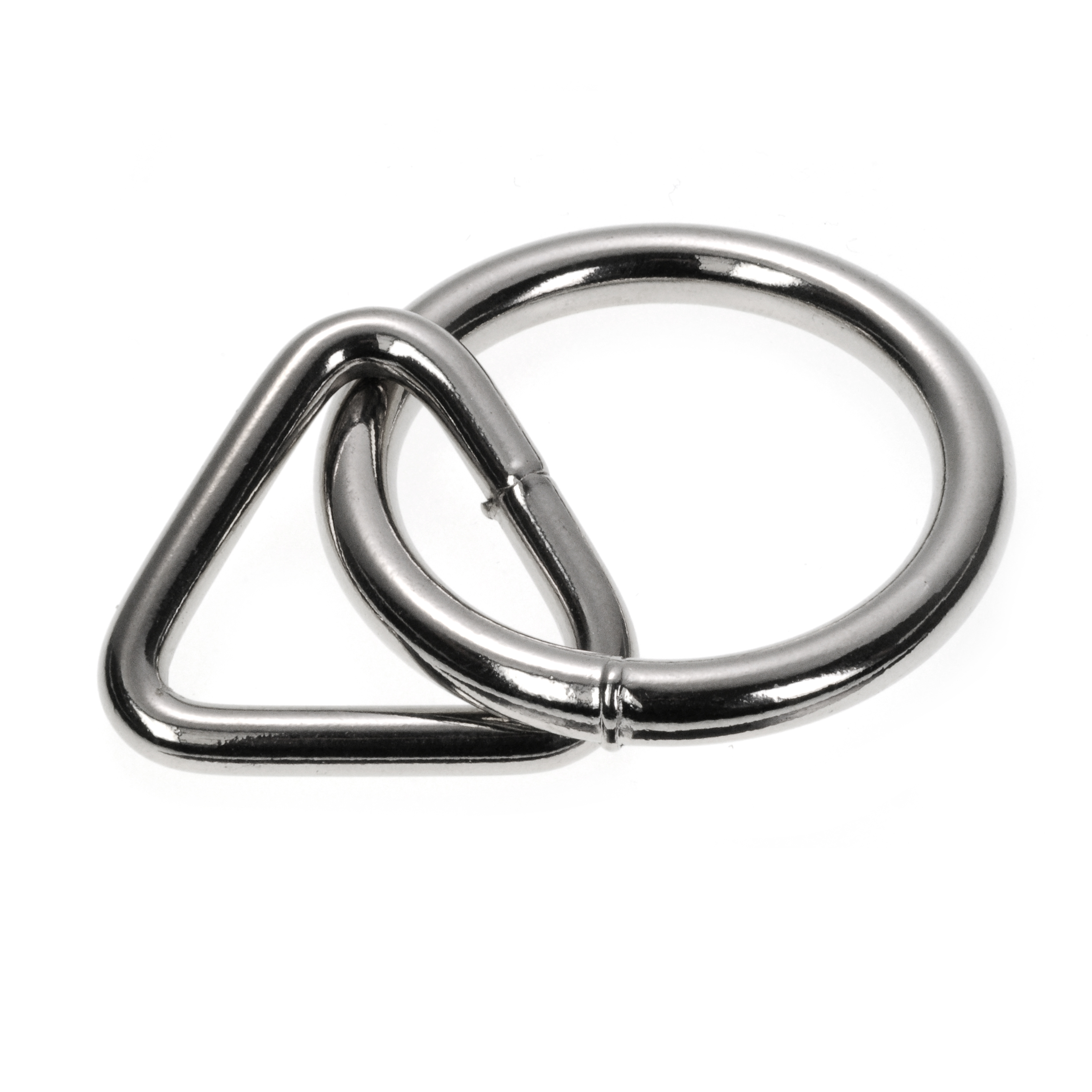 O Ring mit Triangel, 50mm, silber