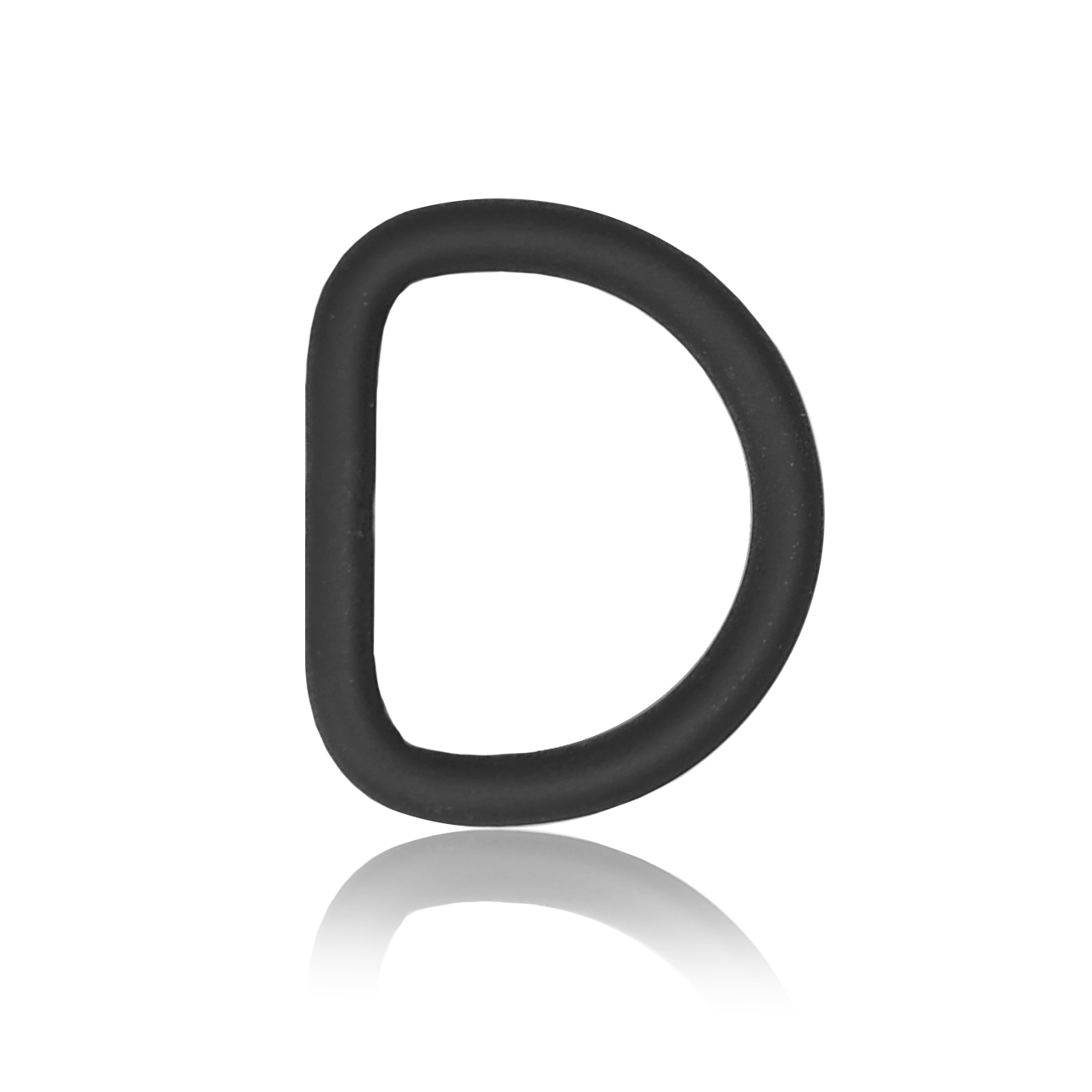 D-Ring mit Silikonbeschichtung, 25mm Schwarz