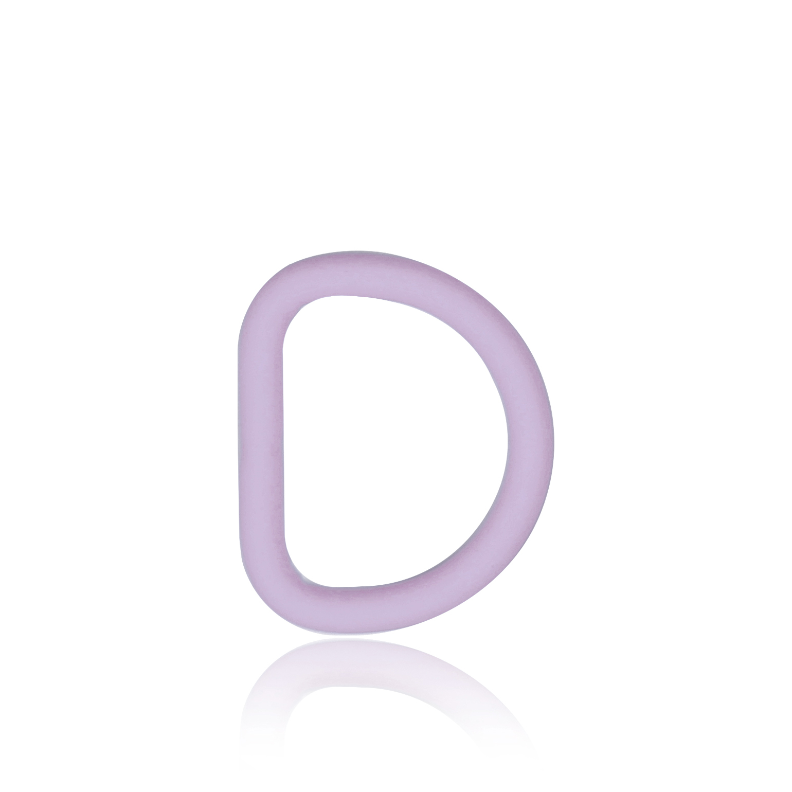 D-Ring mit Silikonbeschichtung, 20mm Pastell-Flieder